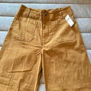 Anthropologie Cropped Wide Leg Pants, Honey/Miel